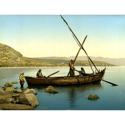 Tibériade, barque de pêche sur le lac de Génésareth