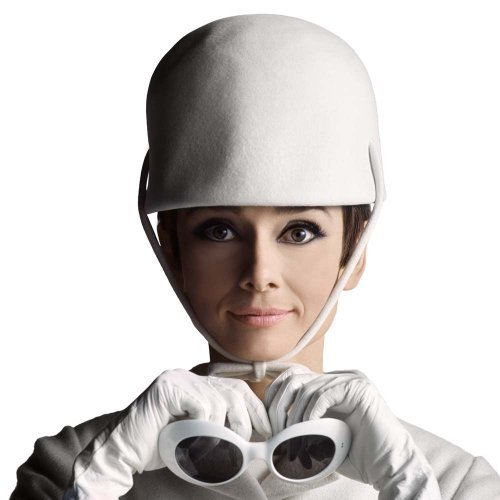 AUDREY HEPBURN, GLASSES AND HAT