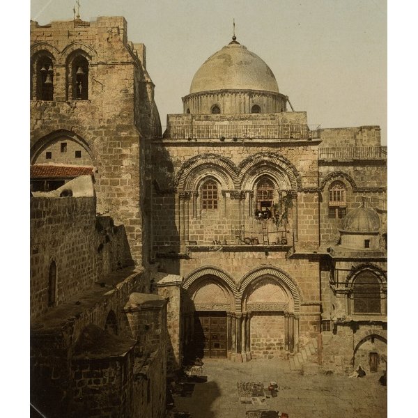 Jérusalem, façade du Saint-Sépulcre