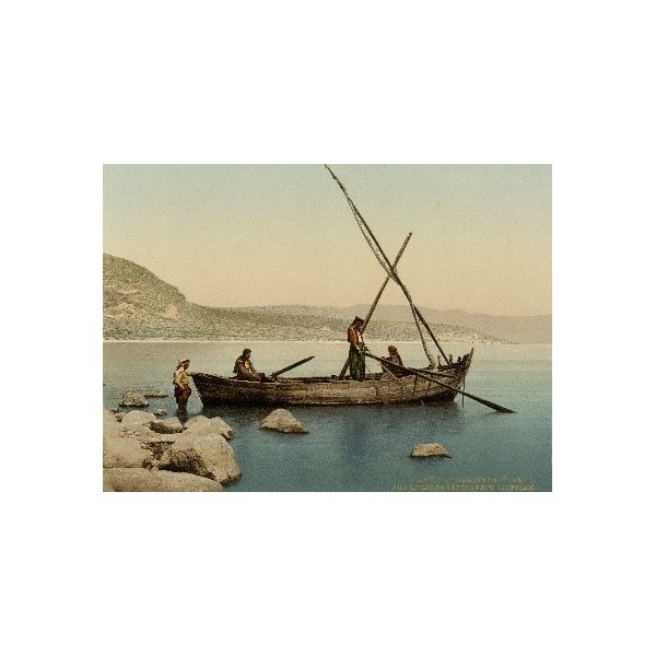 Tiberias, Fishing boat on the lake Kinneret