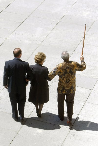Les CHIRAC et Nelson MANDELA
