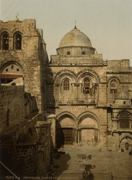 Jérusalem, façade du Saint-Sépulcre