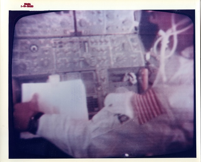 Interior of the Lunar Module (Neil Armstrong?) July 18, 1969